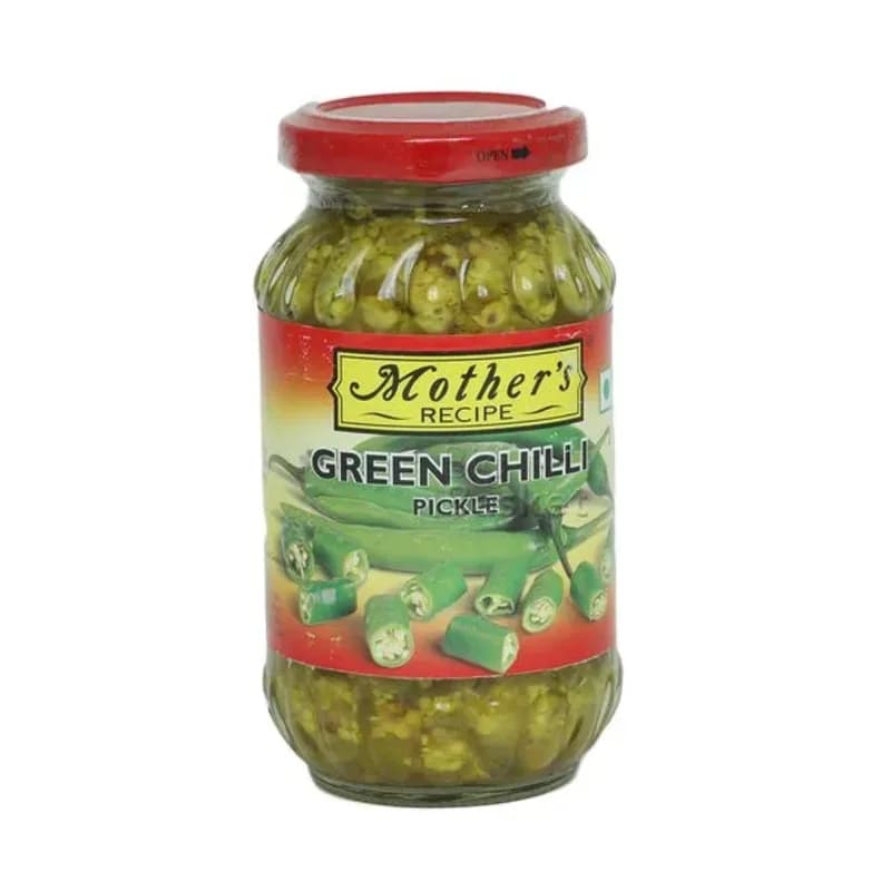 Mothers Green Chilli Pickle 500gm