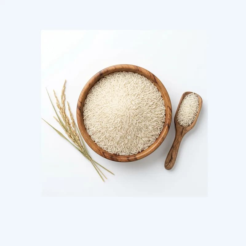 India Gate Basmati Rice Classic in a wooden bowl