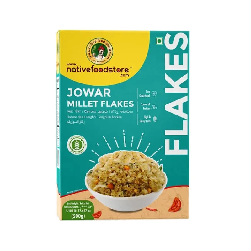 Native Food Store Jowar Millet Flakes 500gm