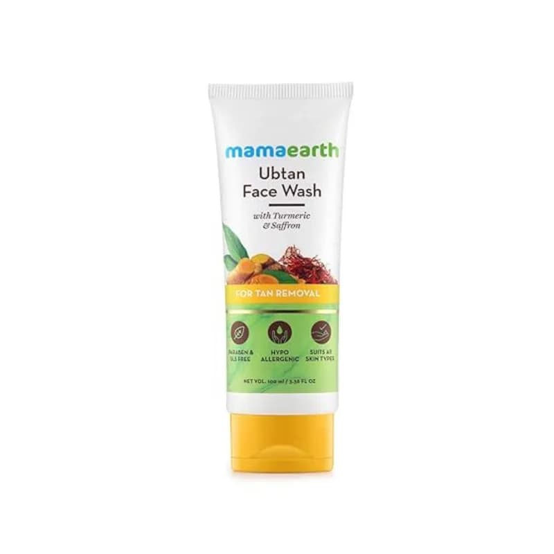 Mamaearth Ubtan Natural Glow Face Wash With Turmeric & Saffron 100ml