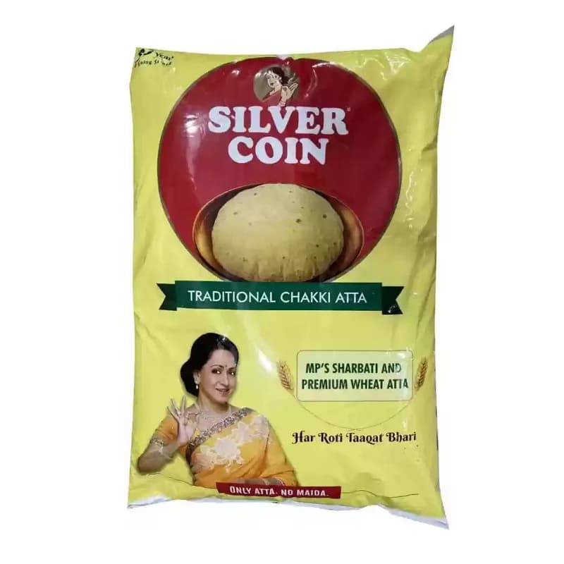 Silver Coin Mp Sharbati Aata 5kg