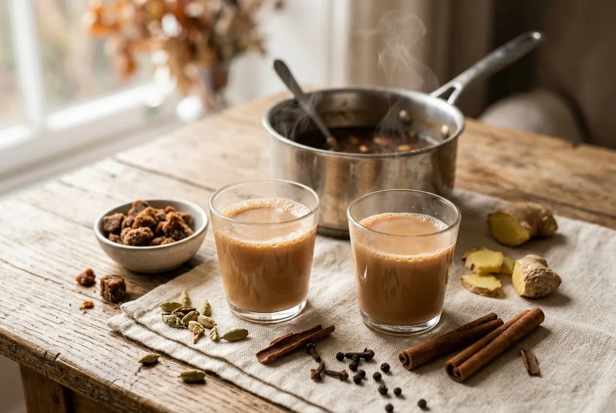 Masala Chai, the way it is made at home